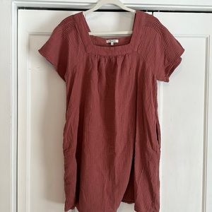 Madewell Pink Dress with Pockets